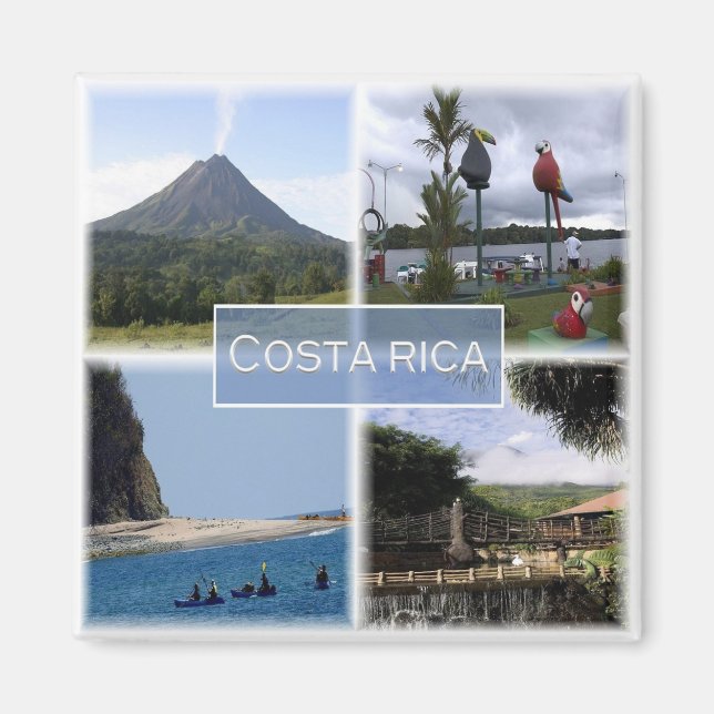 Aimant zCR003 COSTA RICA, Mosaïque, Amérique, Réfrigérate (Devant)
