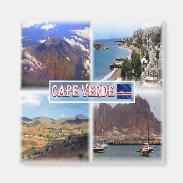 Aimant zCV0023 CAPE VERDE, Mosaïque, Afrique, Réfrigérate (Devant)