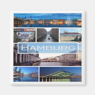 Aimant zDE003 HAMBURG Allemagne - Réfrigérateur