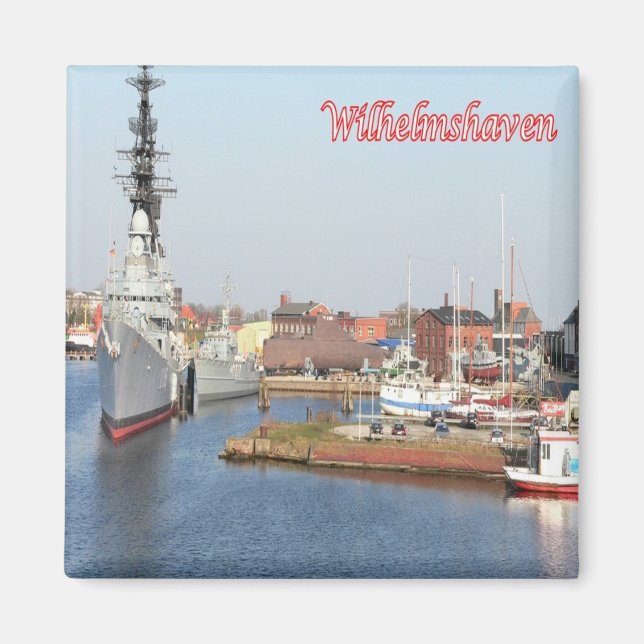 Aimant zDE046 WILHELMSHAVEN PORT Iles frisonnes, Fridge (Devant)