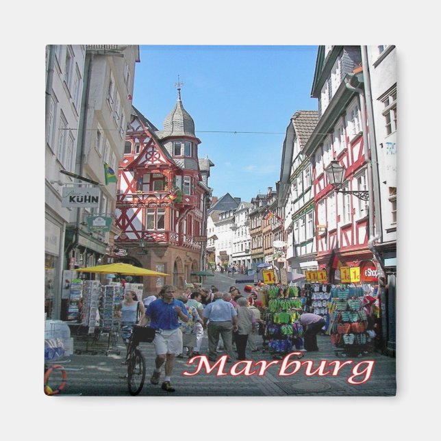 Aimant zDE101 MARBURG Wettergasse Allemagne, Fridge (Devant)
