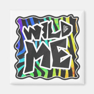 Aimant Zebra Black et Rainbow Wild Me
