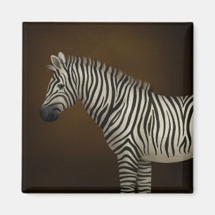 Aimant Zebra Illustration Faune exotique