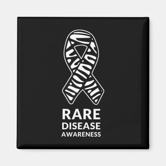 Aimant Zebra Ribbon Sensibilisation Rare Maladie Minimali (Devant)
