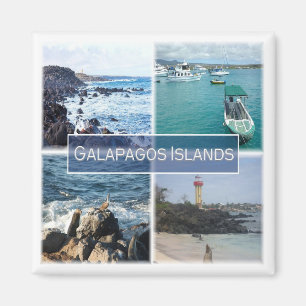Aimant zEC003 Îles GALAPAGOS, Mosaïque, Equateur, Réfrigé