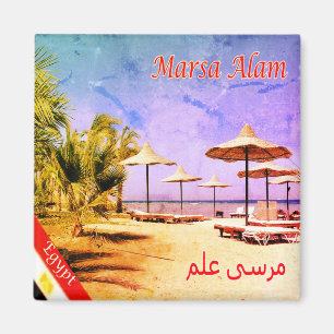Aimant zEG025 MARSA ALAM plage, Égypte, Mer Rouge, Réfrig