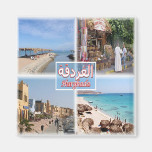 Aimant zEG058 HURGHADA, Mosaïque, Égypte, Afrique, Réfrig