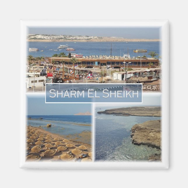 Aimant zEG064 SHARM EL SHEIK, Mer Rouge, Mosaïque, Réfrig (Devant)