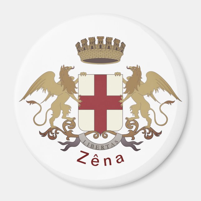 Aimant Zêna coat of arms (Genova, Liguria) (Devant)