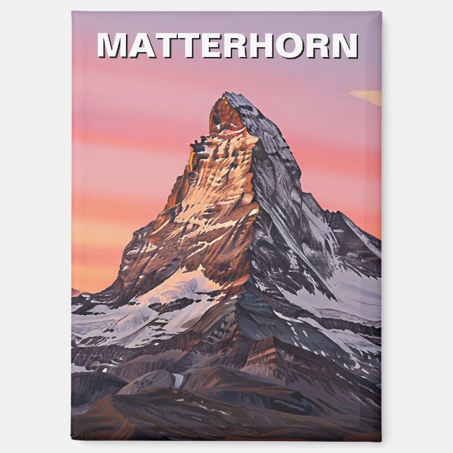 Aimant Zermatt Suisse Matterhorn Sunset (Recto)