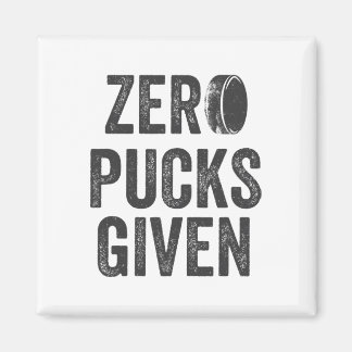 Aimant Zero Pucks Given Sarcastic Adult Hockey Men's Wome