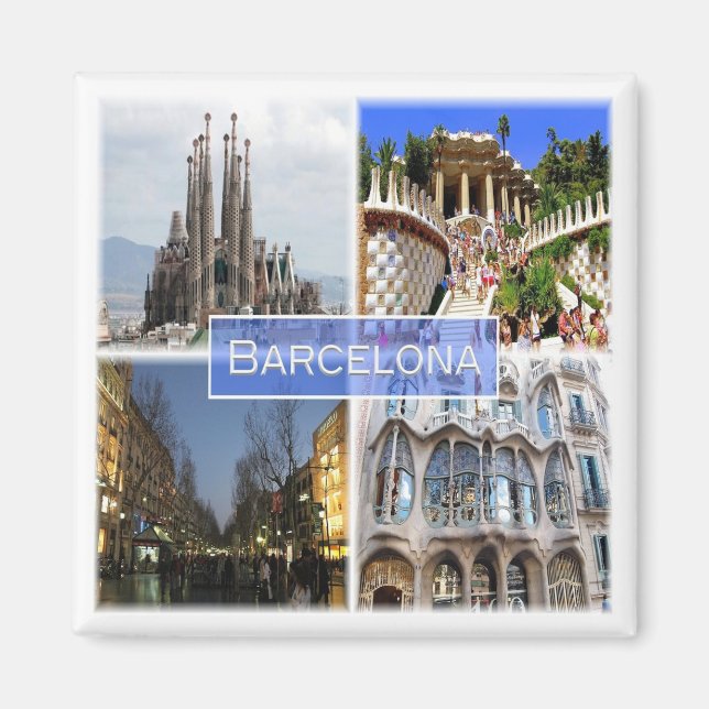 Aimant zES010 BARCELONA, Espagne, Europe, Fridge (Devant)