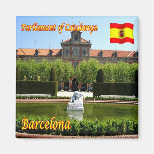 Aimant zES039 BARCELONE, Espagne Carré, Réfrigérateur