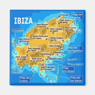 Aimant zES053 EIVISSA, Carte, Frigo
