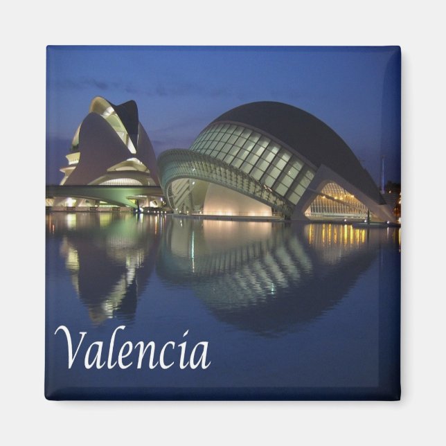 Aimant zES100 VALENCIA panorama, Espagne, Frigo (Devant)