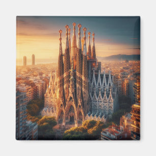 Aimant zESa13 BARCELONE Basilique Sagrada Familia, réfrig