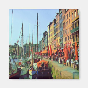 Aimant zFR014 HONFLEUR, docking view, France, Fridge