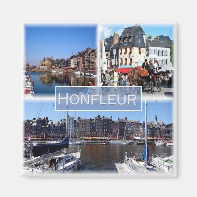 Aimant zFR028 Port HONFLEUR, Normandie, Frigo (Devant)