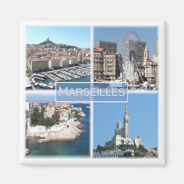 Aimant zFR035 MARSEILLES, France, Fridge (Devant)