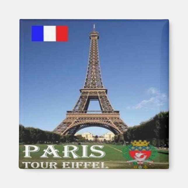 Aimant zFR067 EIFFEL TOWER Paris, France, Fridge (Devant)