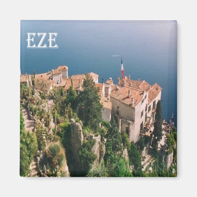Aimant zFR096 EZE EZA, Côte d'Azur, France, Frigo (Devant)