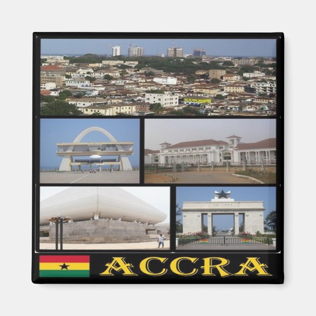 Aimant zGH004 ACCRA, Mosaic, Ghana, Afrique, Fridge (Devant)