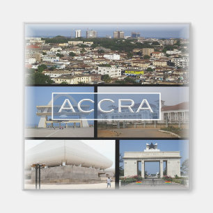 Aimant zGH009 ACCRA, Mosaic, Ghana, Afrique, Fridge