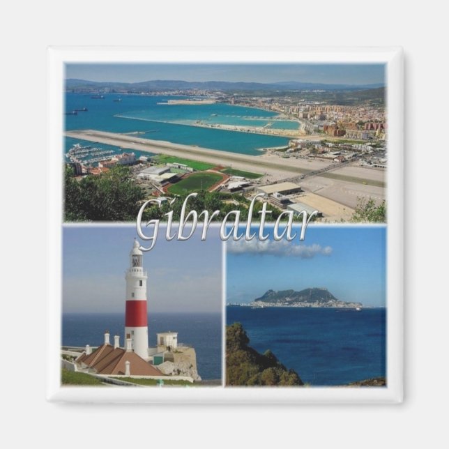 Aimant zGI003 GIBRALTAR Le phare, Europe, Réfrigérateur (Devant)