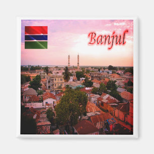 Aimant zGM005 BANJUL, Gambie, Afrique, Réfrigérateur