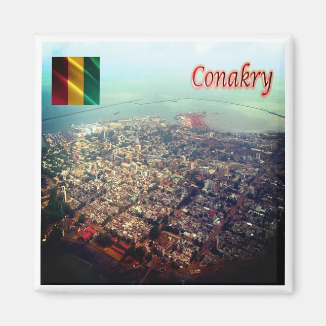 Aimant zGN003 CONAKRY, Guinée, Afrique, Fridge (Devant)