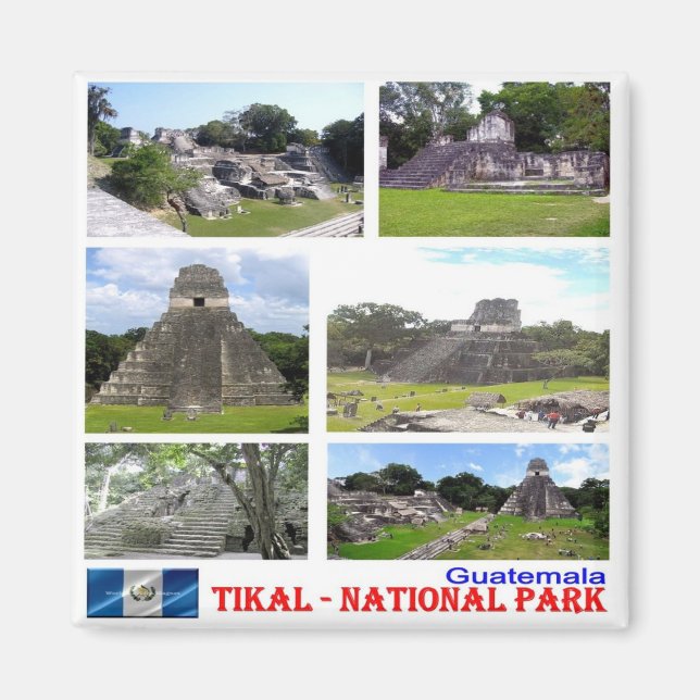Aimant zGT009 TIKAL N.P. Mosaic, Guatemala, Fridge (Devant)