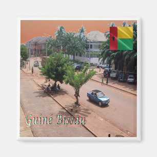 Aimant zGW003 BISSAU, Guinée Bissau, Centre-ville, Réfrig
