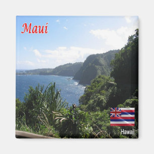 Aimant zHI004 MAUI, HAWAII, Vue aérienne, Océanie, Réfrig