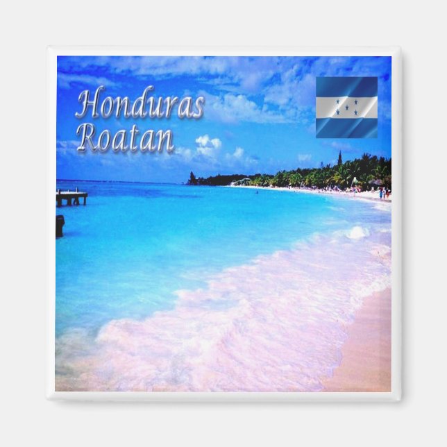 Aimant zHN008 ROATAN Bay Islands, Honduras, Fridge (Devant)