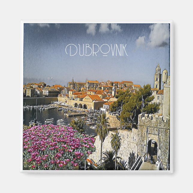 Aimant zHR019 DUBROVNIK, Croatie, Frigo (Devant)