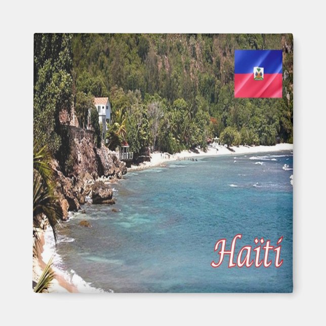 Aimant zHT008 HAITI, Cormier Plage, Amérique, Frigo (Devant)