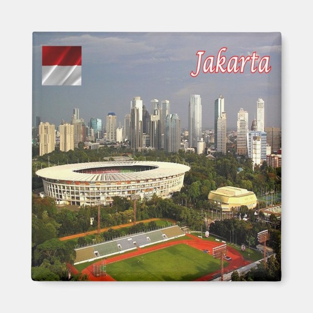 Aimant zID013 JAKARTA, City Stadium, Indonésie, Fridge (Devant)
