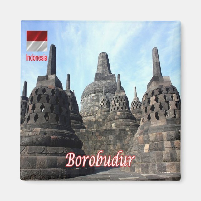 Aimant zID024 BOROBUDUR, Indonésie, Asie, Fridge (Devant)