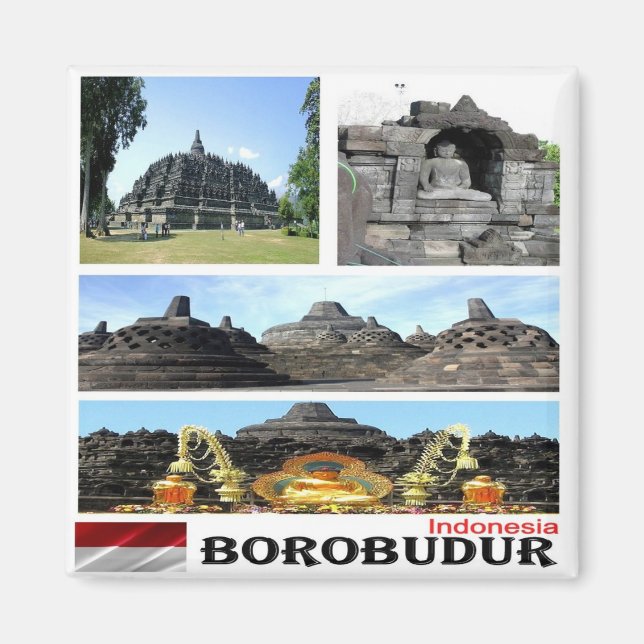 Aimant zID026 BOROBUDUR, Indonésie, Asie, Fridge (Devant)