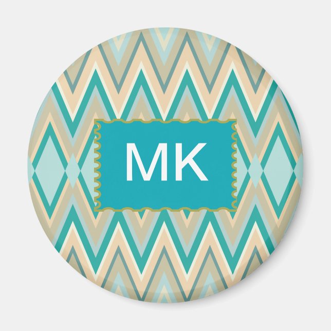 Aimant zigzag-téléphones diagonale (Devant)