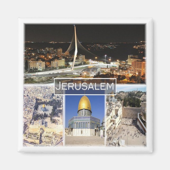 Aimant zIL004 JERUSALEM, Israël, Moyen-Orient Asie, Fridg (Devant)