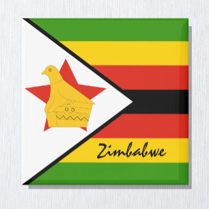 Aimant Zimbabwe flag & Africa holiday/sports