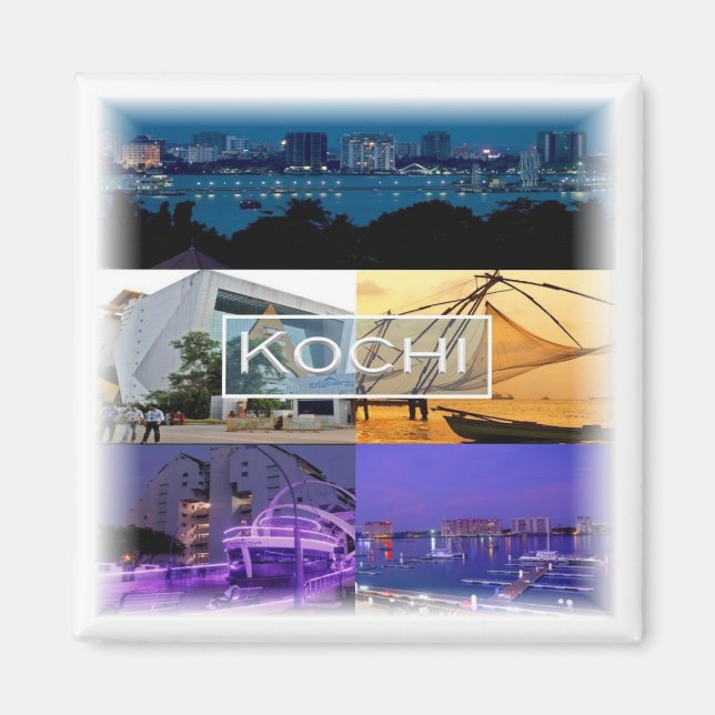 Aimant zIN007 KOCHI, Inde, Asie, Frigo (Devant)