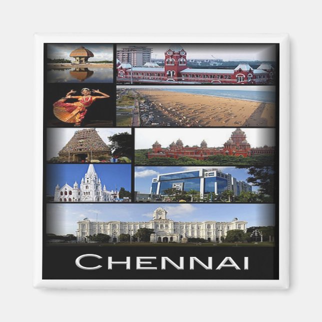 Aimant zIN011 CHENNAI MADRAS, Inde, Asie, Fridge (Devant)