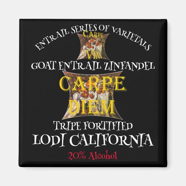 Aimant Zinfandel tripes de chèvre de Californie  (Devant)