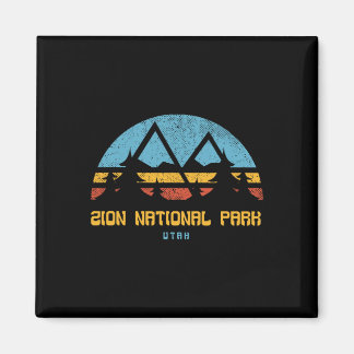 Aimant Zion National Park Utah Retro Vintage Hiking Gift 