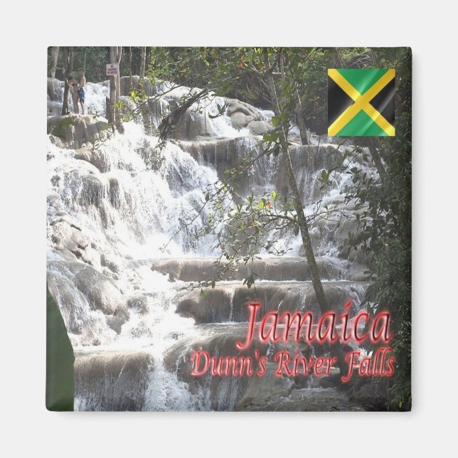 Aimant zJM007 JAMAICA, Dunn's River Falls, Amérique, Frid (Devant)