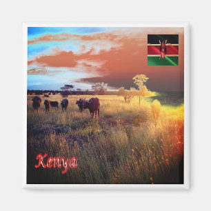 Aimant zKE007 KENYA, Panorama, Afrique, Frigo