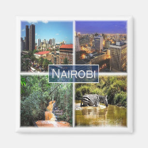 Aimant zKE028 NAIROBI, Mosaic, Kenya, Afrique, Réfrigérat