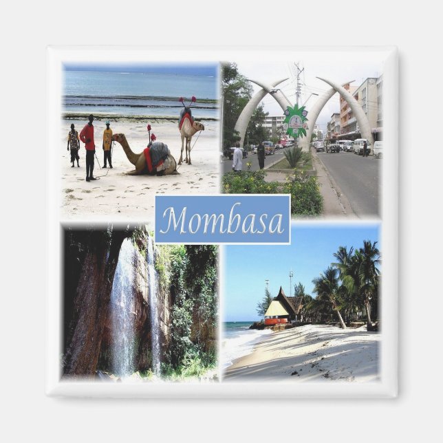 Aimant zKE030 MOMBASA, Mosaic, Kenya, Afrique, Réfrigérat (Devant)